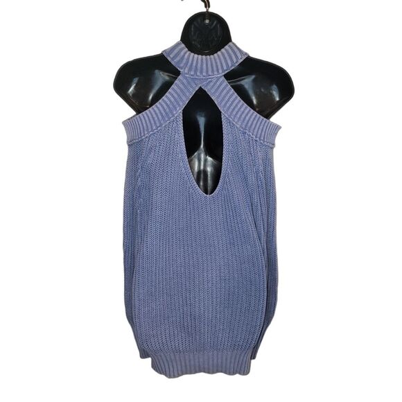 Free People Half Moon Bay Cutout Shoulder Pullover Sweater size Small - Picture 4 of 9